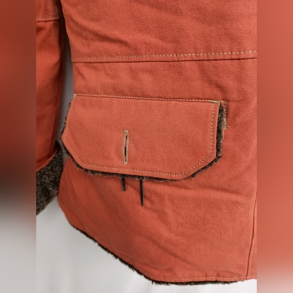 ADVENTURA Winter Light Pink Wool XS Jacket Sherpa Lining Chore Barn Country - Picture 3 of 12